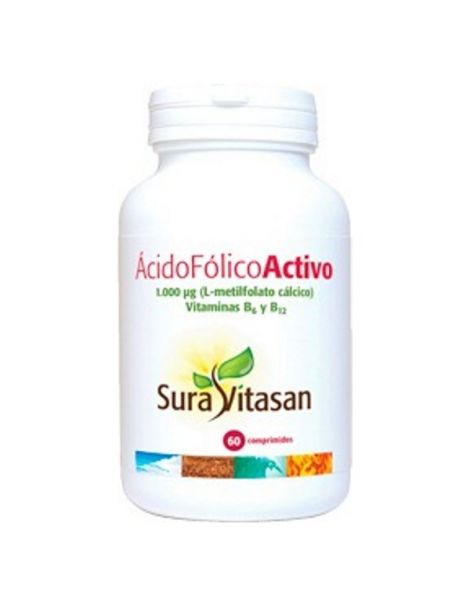 Ácido Fólico Activo 1000 mcg. Sura Vitasan - 60 comprimidos