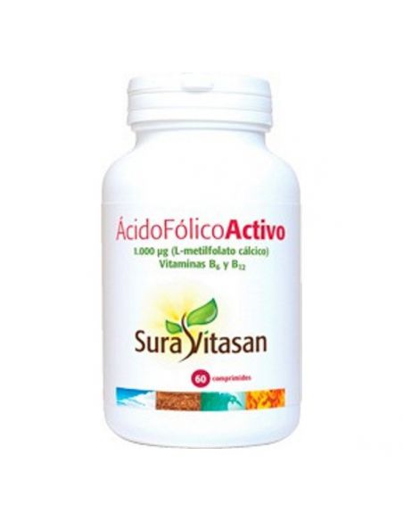 Ácido Fólico Activo 1000 mcg. Sura Vitasan - 60 comprimidos