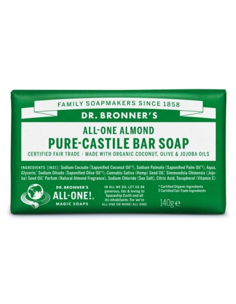 Jabón de Castilla de Almendras Dr. Bronner´s - 140 gramos