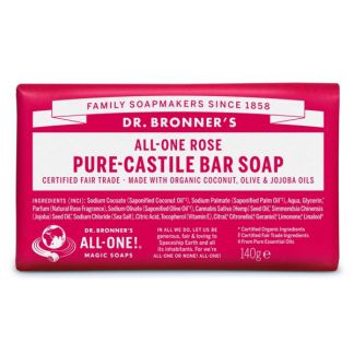 Jabón de Castilla de Rosas Dr. Bronner´s - 140 gramos