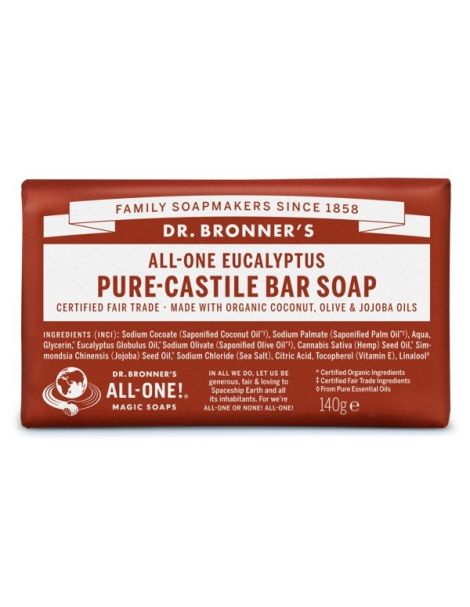 Jabón de Castilla de Eucalipto Dr. Bronner´s - 140 gramos