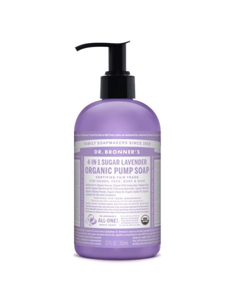 Jabón Líquido de Azúcar Shikakai de Lavanda Dr. Bronner´s - 355 ml.