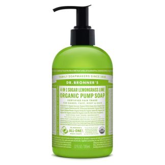 Jabón Líquido de Azúcar Shikakai de Lima y Lemongrass Dr. Bronner´s - 355 ml.