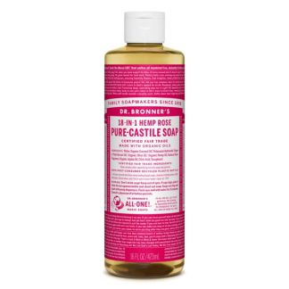 Jabón de Castilla Líquido de Rosas Dr. Bronner´s - 473 ml.