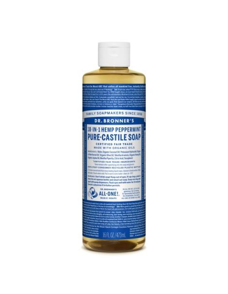 Jabón de Castilla Líquido de Menta Dr. Bronner´s - 473 ml.