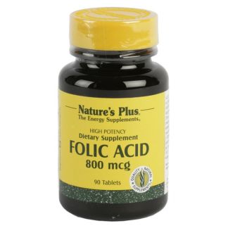 Ácido Fólico Nature's Plus - 90 comprimidos 