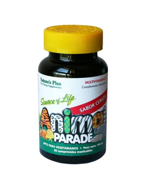 Animal Parade Multivitamínico Cereza Nature's Plus - 60 comprimidos