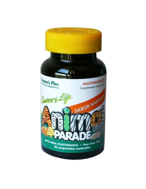 Animal Parade Multivitamínico Naranja Nature's Plus - 60 comprimidos