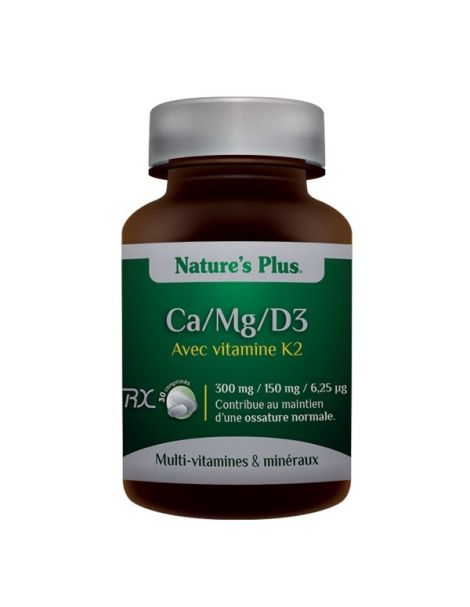 Ca/Mg/D3 + K2 Nature's Plus - 30 comprimidos
