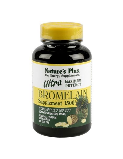 Ultra Bromelaína 1500 Nature's Plus - 60 comprimidos