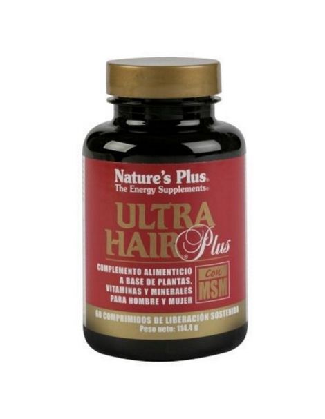 Ultra Hair Plus con MSM Nature's Plus - 60 comprimidos