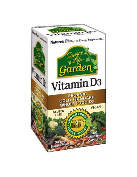 Vitamina D3 Garden Nature's Plus - 60 cápsulas