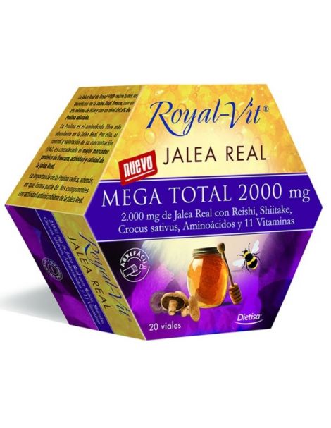 Jalea Real Mega Total 2000 mg. Dietisa - 20 viales