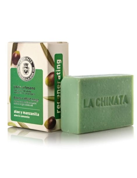 Jabón Artesano Regenerador de Aloe y Manzanilla Natural Edition La Chinata - 100 gramos