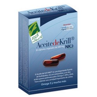 Aceite de Krill NKO Cien por Cien Natural - 40 cápsulas