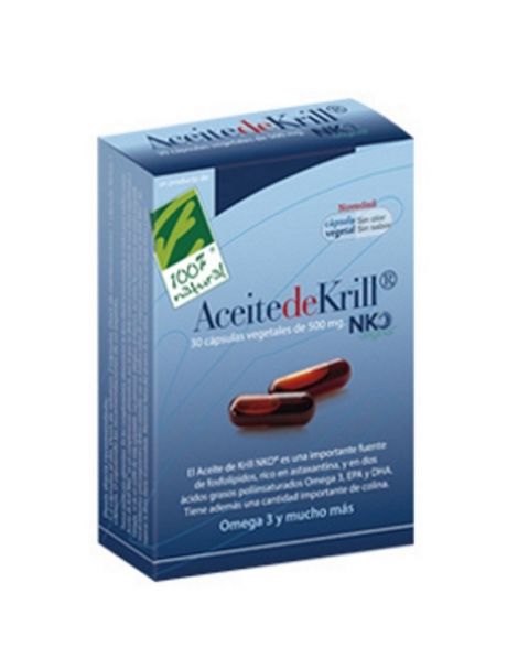 Aceite de Krill NKO Cien por Cien Natural - 40 cápsulas