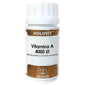 Holovit Vitamina A 4000 UI (Betacaroteno y Acetato de Retinol) Equisalud - 50 cápsulas