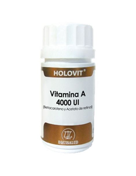 Holovit Vitamina A 4000 UI (Betacaroteno y Acetato de Retinol) Equisalud - 50 cápsulas