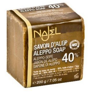 Jabón de Alepo 40% Najel - pastilla de 185 gramos