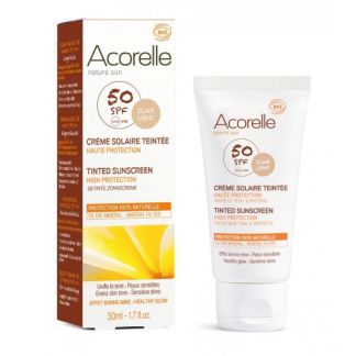 Crema Facial Color Clair SPF 50 Acorelle - 50 ml.