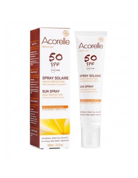 Spray Solar SPF 50 Acorelle - 100 ml.