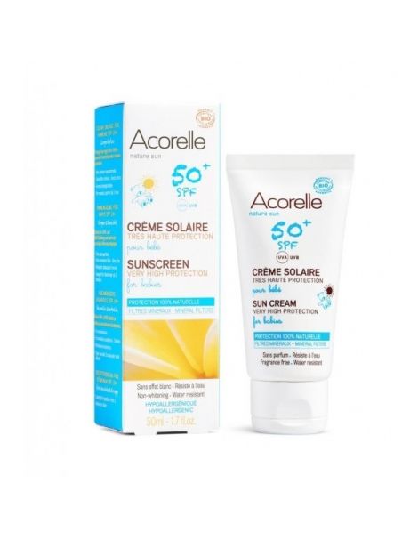 Crema Solar Bebé SPF 50+ Acorelle - 50 ml.