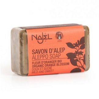 Jabón de Alepo con Flor de Naranja Najel - pastilla de 100 gramos