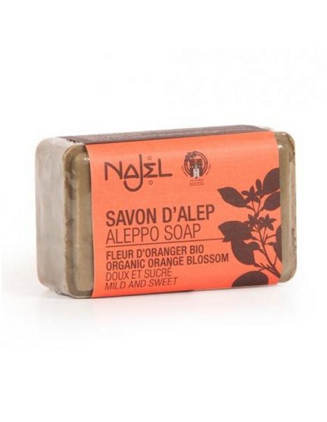 Jabón de Alepo con Flor de Naranja Najel - pastilla de 100 gramos