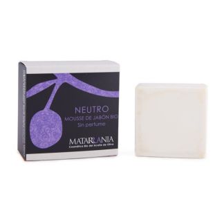 Mousse de Jabón Bio Neutro sin Perfume Matarrania - pastilla de 120 ml.