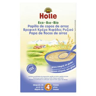 Papillas de Copos de Arroz Bio 4M Holle - 250 gramos