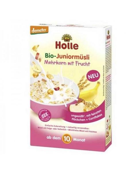 Papillas de Muesli Multicereales con Fruta Bio 10M Holle - 250 gramos