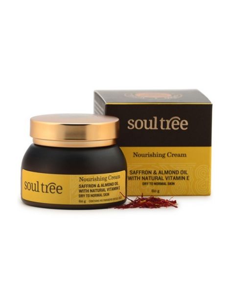 Crema Facial Nutritiva con Azafrán y Aceite de Almendras SoulTree - 60 gramos