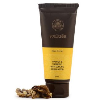 Exfoliante Facial con Nuez, Cúrcuma y Sándalo SoulTree - 100 gramos