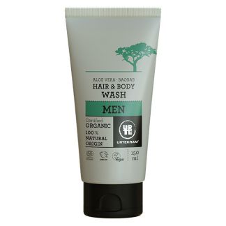 Champú Gel de Ducha Aloe Vera y Baobab Men Urtekram - 150 ml.