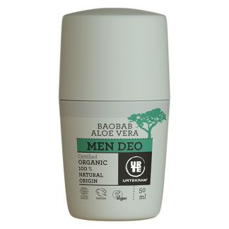 Desodorante Roll-on Aloe Vera y Baobab Men Urtekram - 50 ml.