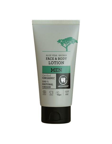 Loción Facial y Corporal Aloe Vera y Baobab Men Urtekram - 150 ml.