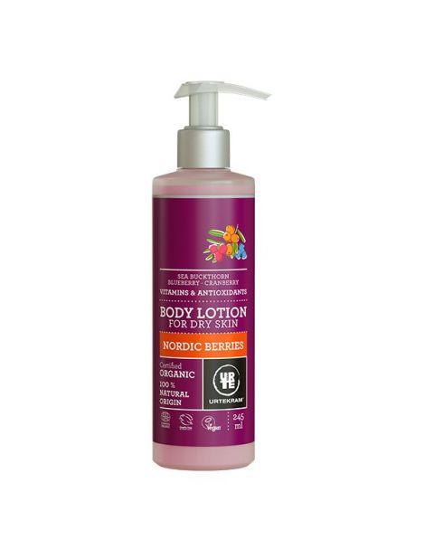 Loción Corporal Frutos Rojos Nórdicos Urtekram - 245 ml.