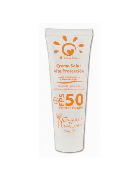 Crema Solar de Aloe Vera con Aceite de Argán FPS 50 Castillo de Peñalver - 75 ml.