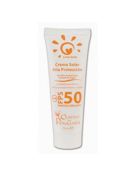 Crema Solar de Aloe Vera con Aceite de Argán FPS 50 Castillo de Peñalver - 75 ml.