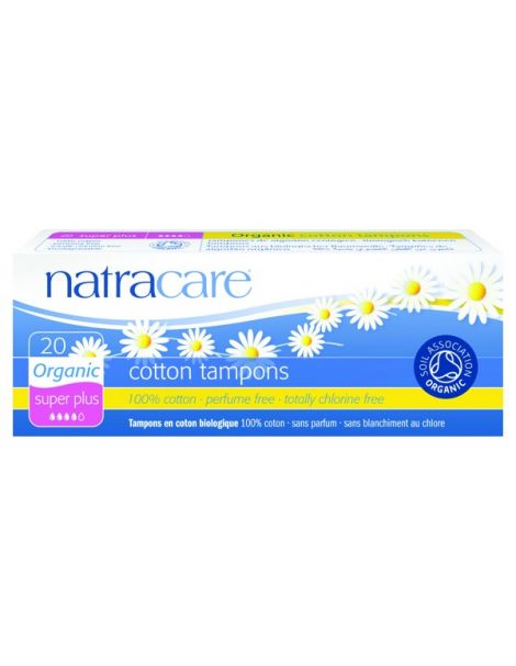 Tampón Super Plus sin Aplicador Natracare - 20 unidades