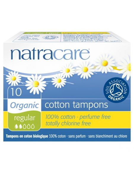 Tampón Regular sin Aplicador Natracare - 10 unidades