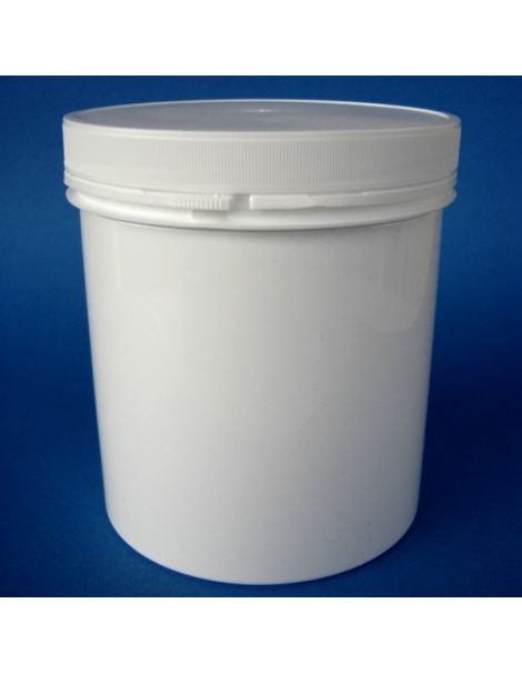 Tarro de Plástico Blanco Cilíndrico Autoprecinto - 100 ml.