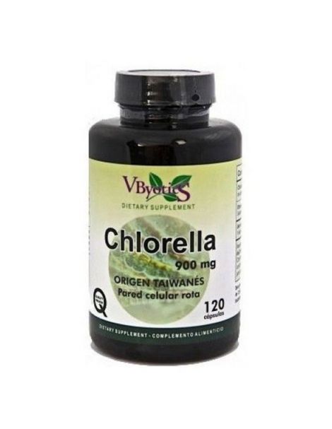 Chlorella de Taiwan con Pared Celular Rota VByotics - 120 cápsulas