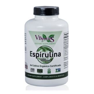Espirulina Orgánica VByotics - 200 tabletas