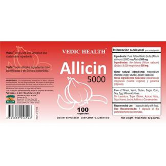Allicin 10000 Vedic Health - 100 cápsulas