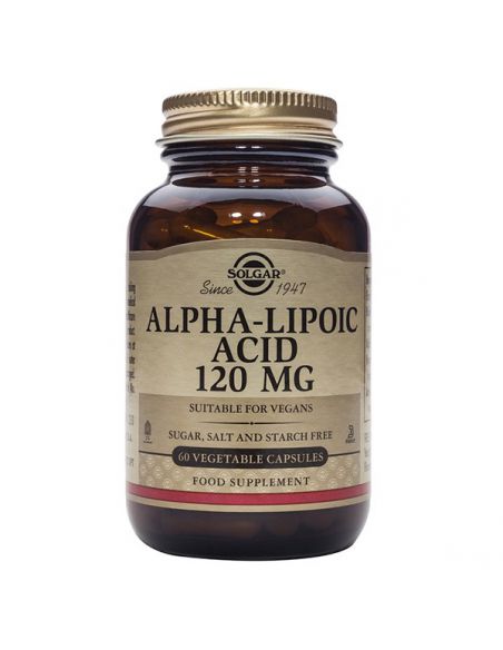 Ácido Alfa Lipoico 120 mg. Solgar - 60 cápsulas