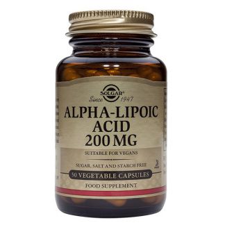 Ácido Alfa Lipoico 200 mg. Solgar - 50 cápsulas