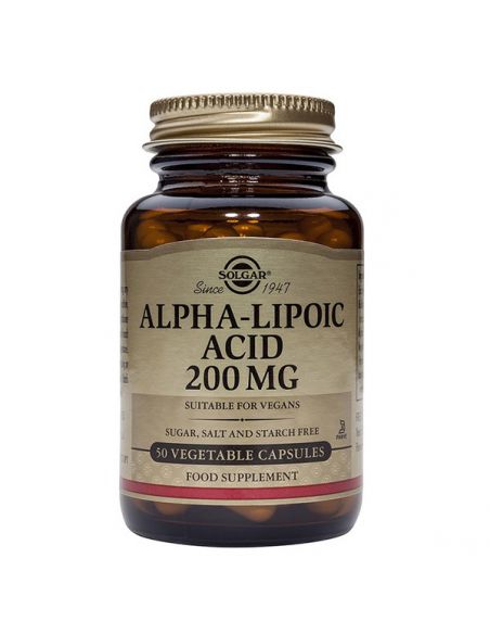 Ácido Alfa Lipoico 200 mg. Solgar - 50 cápsulas