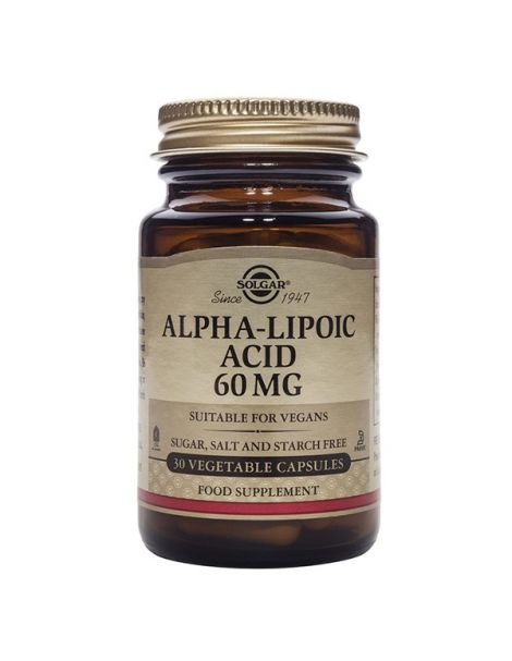 Ácido Alfa Lipoico 60 mg. Solgar - 30 cápsulas