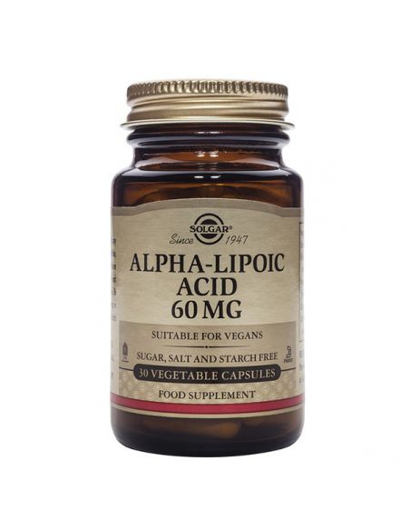 Ácido Alfa Lipoico 60 mg. Solgar - 30 cápsulas